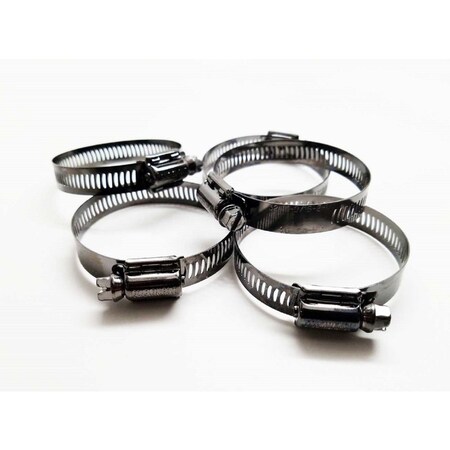 Foreverbolt 1-9/16 in to 2-1/2 in. SAE 32 Black Hose Clamp Stainless Steel Band FBBLKHCLP32P5